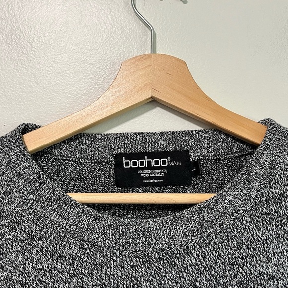 BoohooMAN Gray Knit Sweater - Men’s Size L - Picture 5 of 11